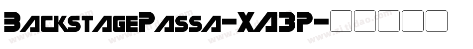 BackstagePassa-XA3P字体转换