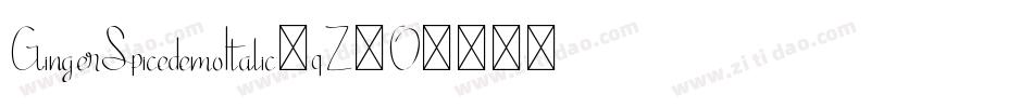GingerSpicedemoItalic-qZ2O6字体转换