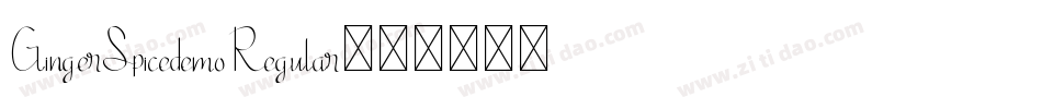 GingerSpicedemoRegular字体转换