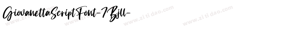 GiovanettaScriptFont-7Bjll字体转换