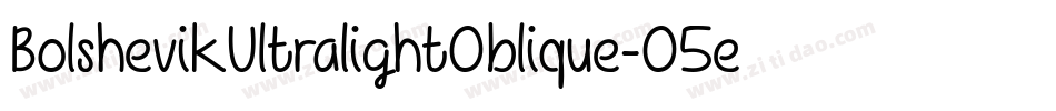 BolshevikUltralightOblique-O5eO字体转换