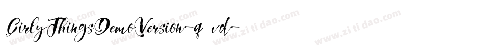GirlyThingsDemoVersion-q1vd字体转换