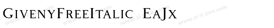 GivenyFreeItalic-EaJx4字体转换