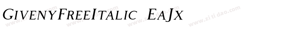 GivenyFreeItalic-EaJx4字体转换