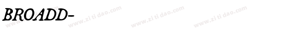 BROADD字体转换
