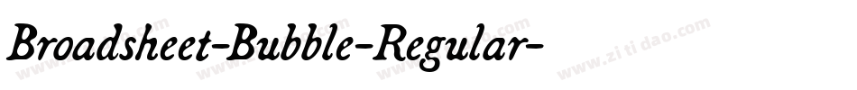 Broadsheet-Bubble-Regular字体转换