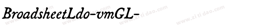 BroadsheetLdo-vmGL字体转换