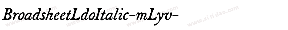 BroadsheetLdoItalic-mLyv字体转换