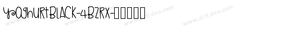 YoghurtBlack-4BZRx字体转换