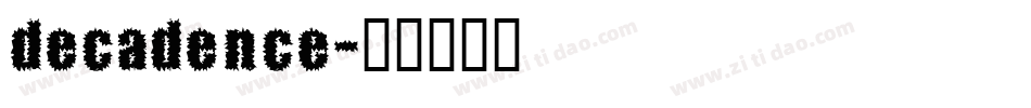decadence字体转换