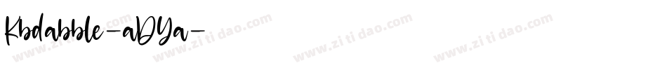 Kbdabble-aDYa字体转换