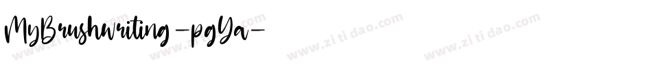 MyBrushwriting-pgYa字体转换