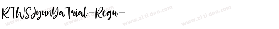 RTWSJyunYaTrial-Regu字体转换