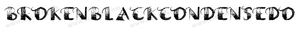 BrokenBlackCondensedOblique-XPxd字体转换