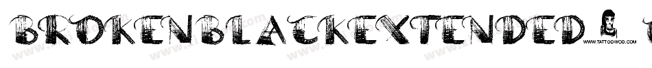 BrokenBlackExtended-gGYR字体转换