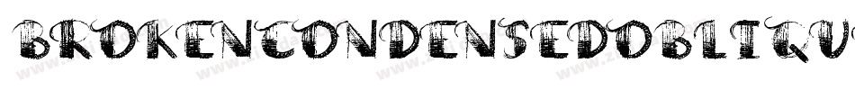 BrokenCondensedOblique-3nD6字体转换
