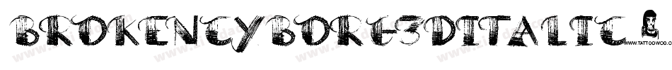 BrokenCyborg3DItalic-V95z字体转换