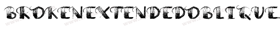 BrokenExtendedOblique-p6dr字体转换