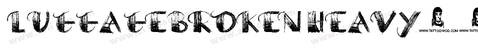 LuggageBrokenHeavy字体转换