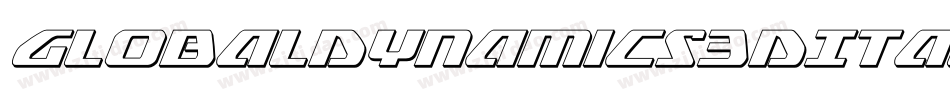 GlobalDynamics3DItalic-w0vz字体转换