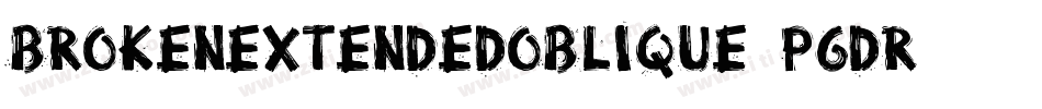 BrokenExtendedOblique-p6dr字体转换