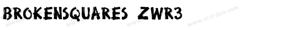 BrokenSquares-ZWr3字体转换