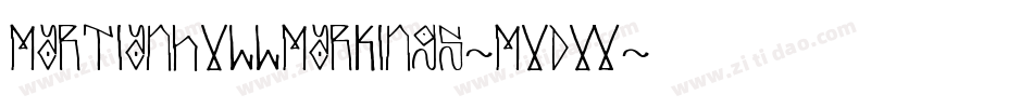 MartianHullMarkings-MVdw字体转换