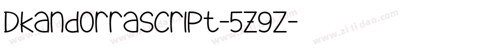 Dkandorrascript-5z9Z字体转换
