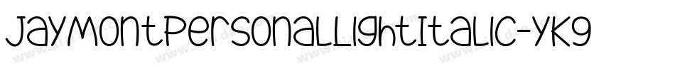 JaymontPersonalLightItalic-yK9Z字体转换
