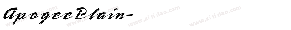 ApogeePlain字体转换