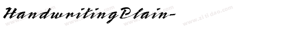 HandwritingPlain字体转换