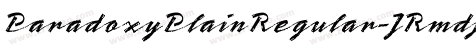 ParadoxyPlainRegular-JRmdj字体转换