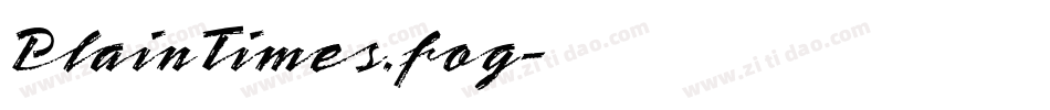 PlainTimes.fog字体转换