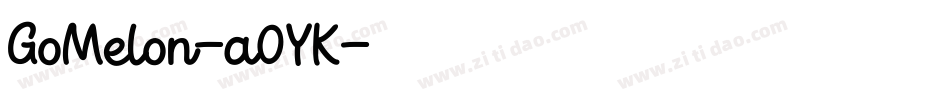 GoMelon-a0YK字体转换