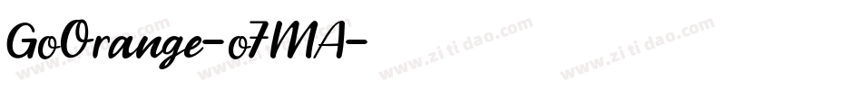 GoOrange-o7MA字体转换
