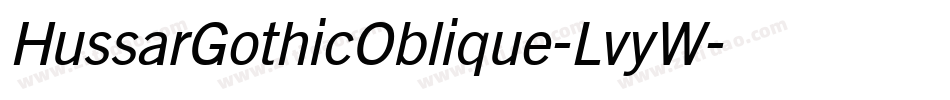 HussarGothicOblique-LvyW字体转换