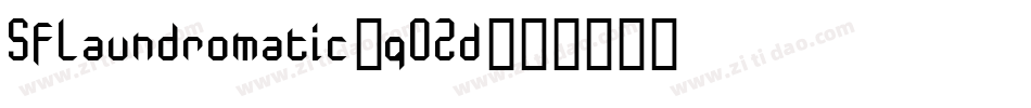 SfLaundromatic-q02d字体转换