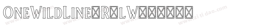 OneWildLine-R3lW字体转换