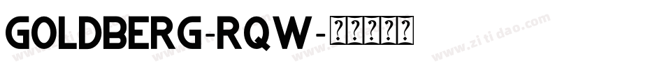 Goldberg-RqW字体转换