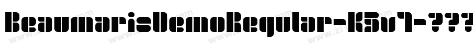 BeaumarisDemoRegular-K5v7字体转换