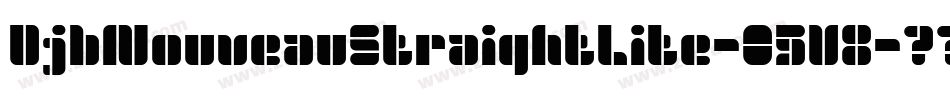 DjbNouveauStraightLite-O5V8字体转换