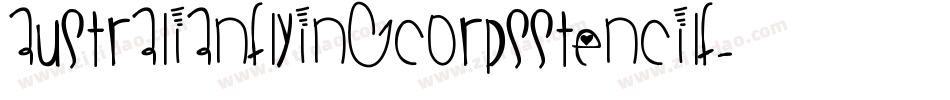 Australianflyingcorpsstencilf-EG1W字体转换