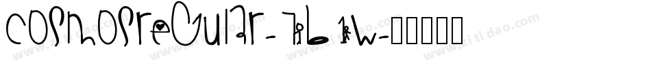 Cosmosregular-7B1w字体转换