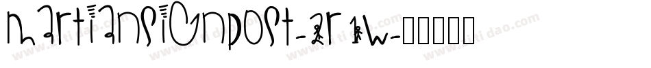 MartianSignpost-2R1W字体转换 MartianSignpost-2R1W字体转换