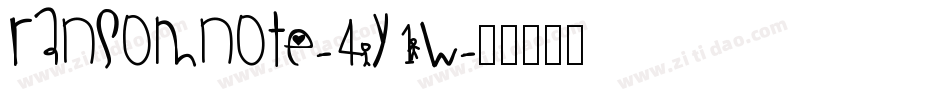Ransomnote-4y1W字体转换