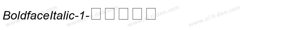 BoldfaceItalic-1字体转换