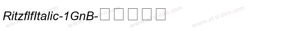 RitzflfItalic-1GnB字体转换