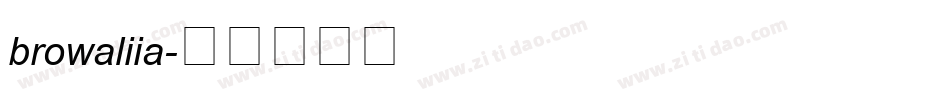 browaliia字体转换
