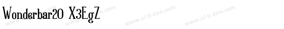Wonderbar20-X3EgZ字体转换