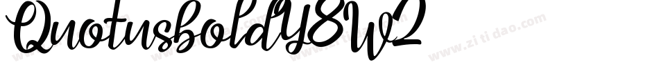 Quotusbold-Y8W2字体转换